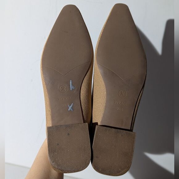 Vivaia Minnie Square Toe Knit Heels Shoes Flats Women's Size EU 39.5 US 8.5 - Picture 7 of 9